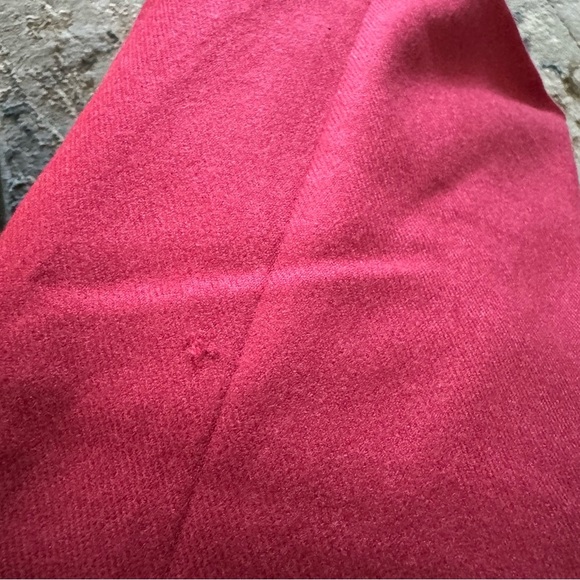 Luxurious Deep Red Fringe Wrap Scarf – 25” x 70” - Picture 5 of 5